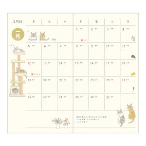 2026 Midori Pocket Diary | Slim Cat