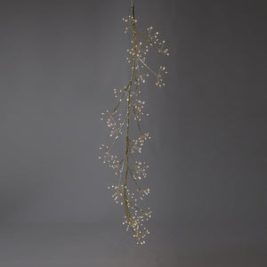 Guirlande lumineuse de Noël en forme d'ombelle dorée