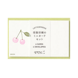 Ensemble de cartes typographiques Cerise
