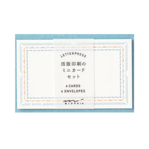Ensemble de cartes typographiques Cadre bleu