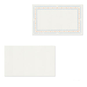 Ensemble de cartes typographiques Cadre bleu