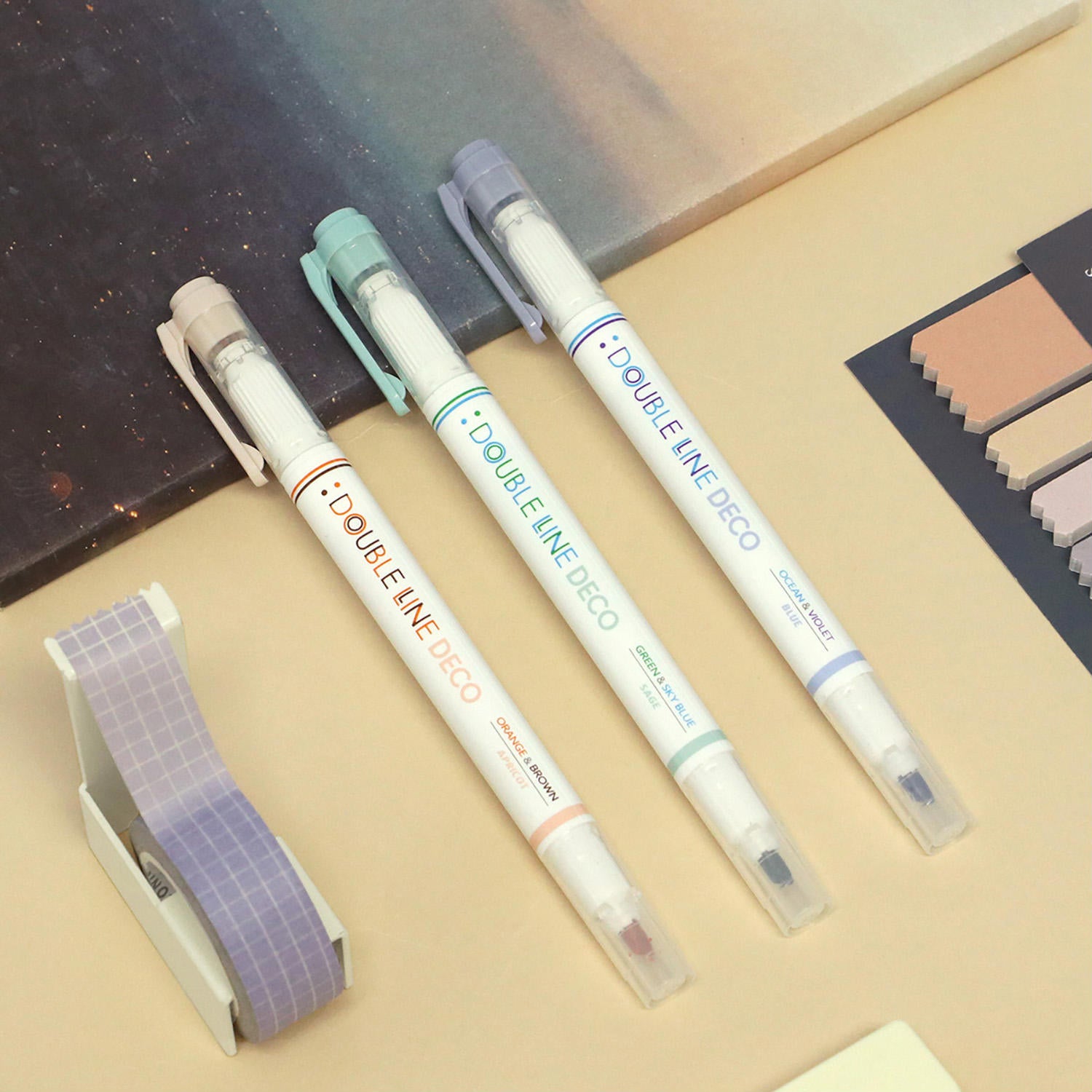 Stylo déco double trait | Lac