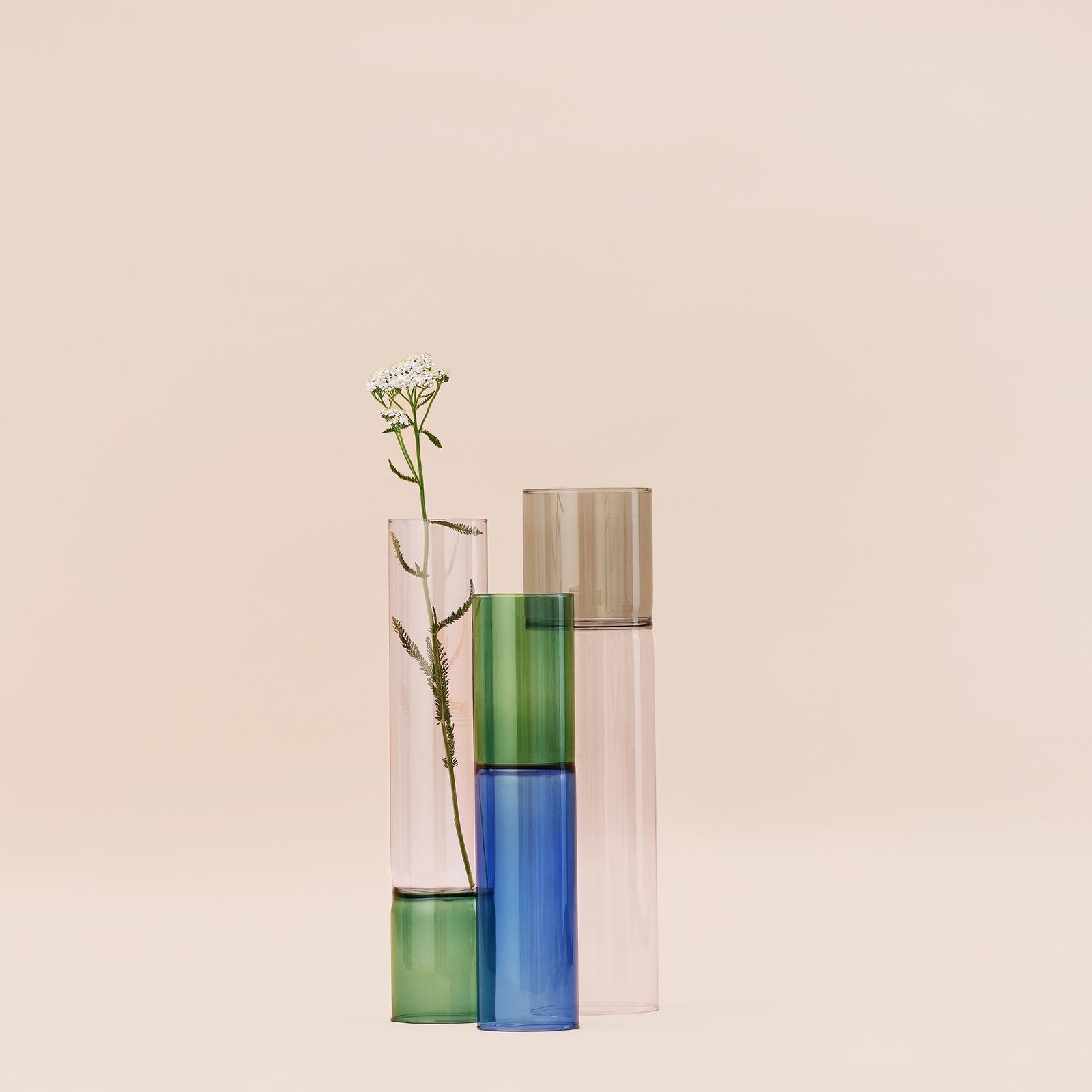Bamboo Groove Vase Green/blue | 30cm