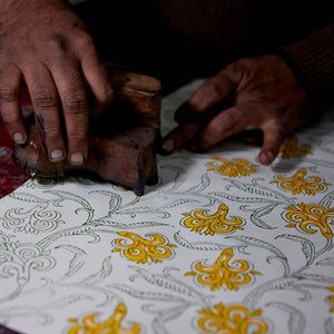 Block Printed Wrapping Paper Sheets | Iris Glitz Sunshine