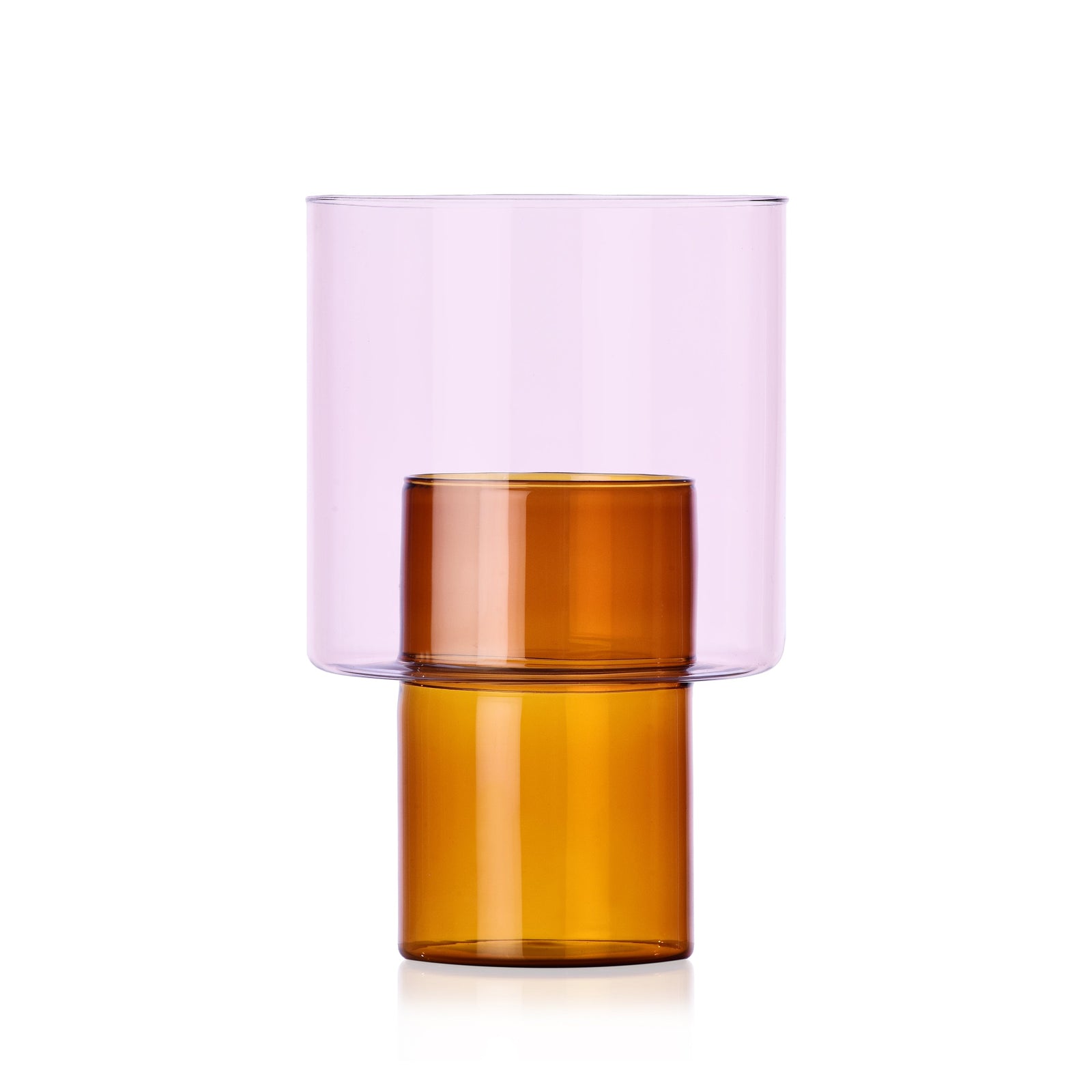Boreale Vase B Amber/Pink