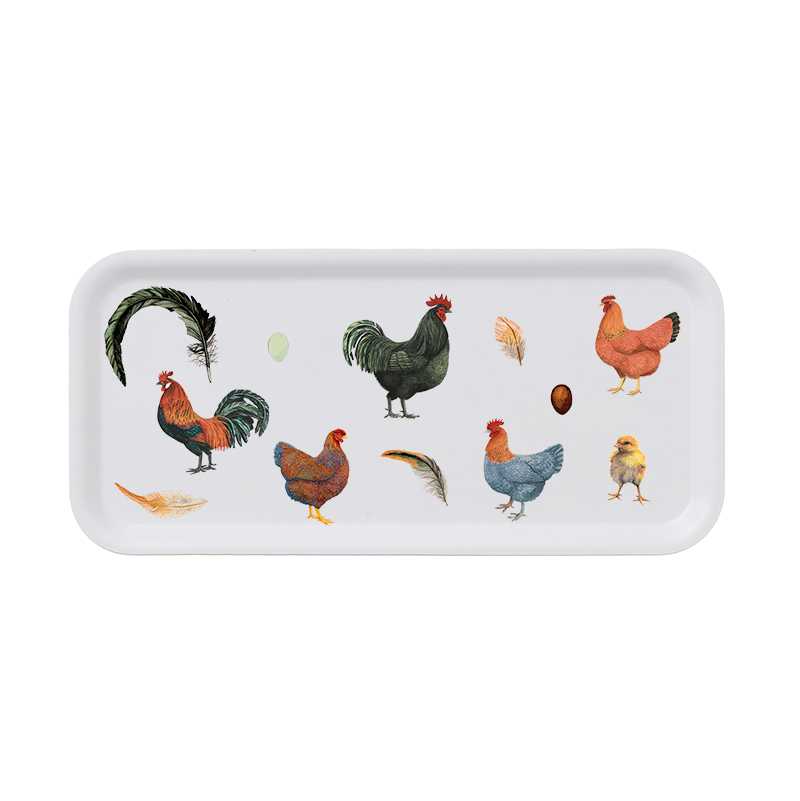 Chicken Birch Veneer Serving Tray