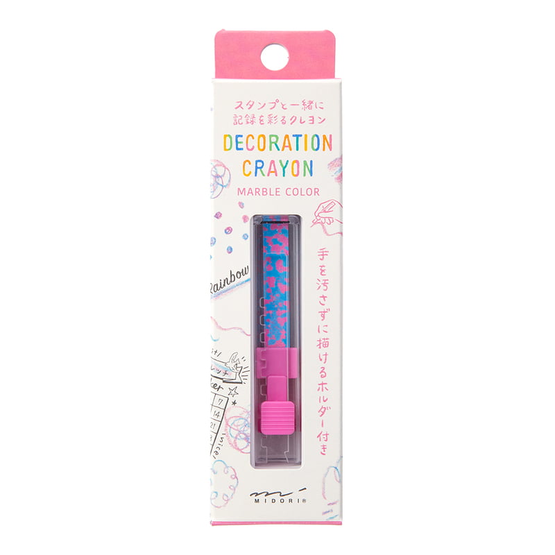 Decoration Crayon Pink x Light Blue by midori