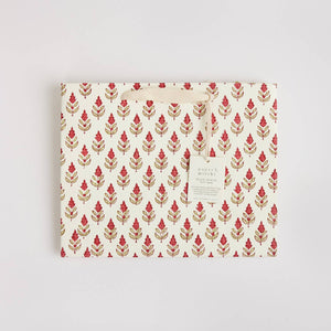 Hand Block Printed Gift Bags Medium | Scarlet