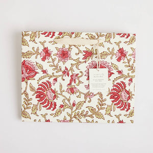 Hand Block Printed Gift Bags Medium | Scarlet