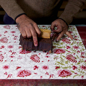 Hand Block Printed Gift Bags Medium | Scarlet