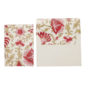 Hand Block Printed Greeting Card | Flora Festive Mix