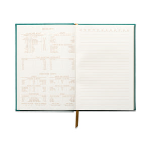 Hard Cover Suede Cloth Journal With Pocket | Linear Boxes