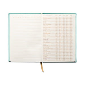Hard Cover Suede Cloth Journal With Pocket | Linear Boxes