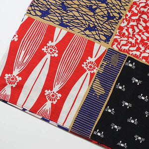 Japanese Fabric Gift Wrap/Scarf | Furoshiki | 90cm×90cm | Checkered Pattern