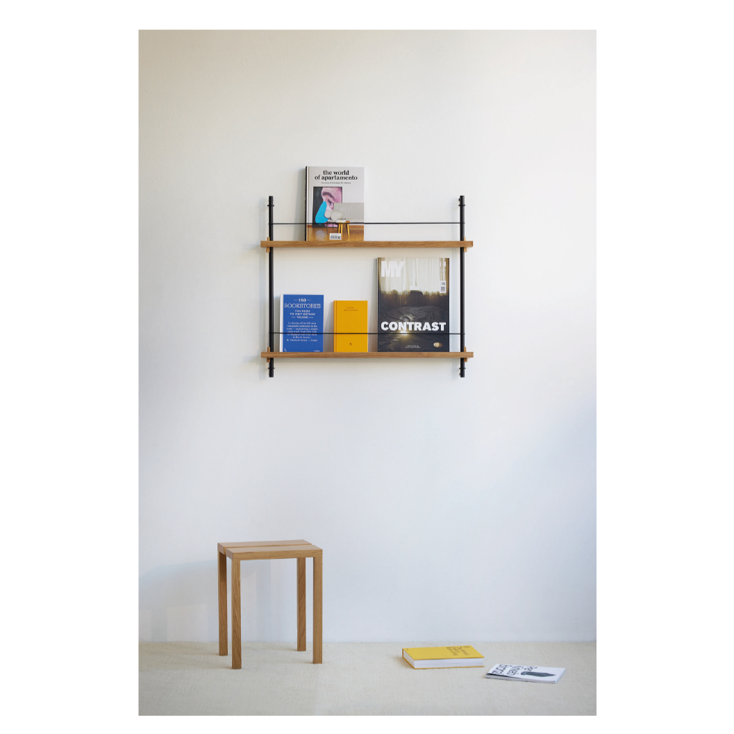Magazine Shelving | Oak/Deep-Blue