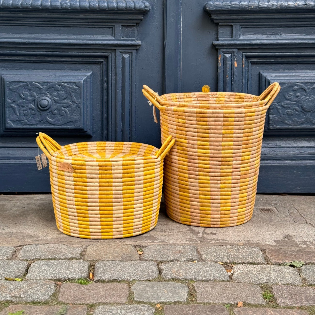 two sizes handwoven malawi basket at material26 berlin