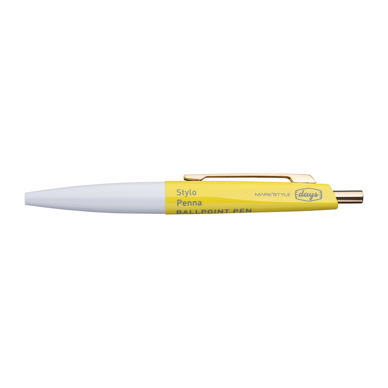 Mini Ballpoint Pen | ANTERIQUE | White Yellow