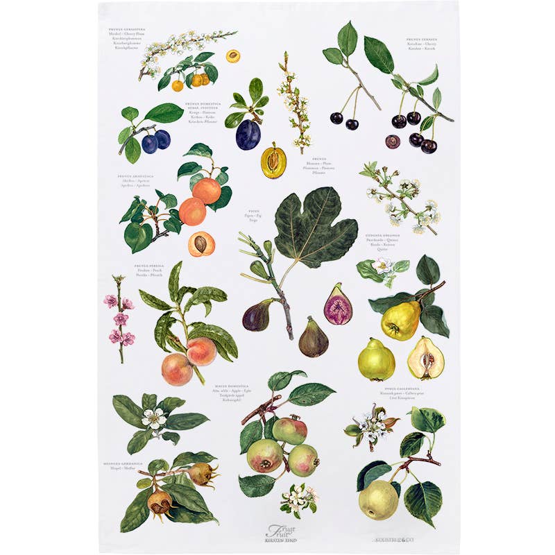 Organic Cotton Tea Towel | Fruits