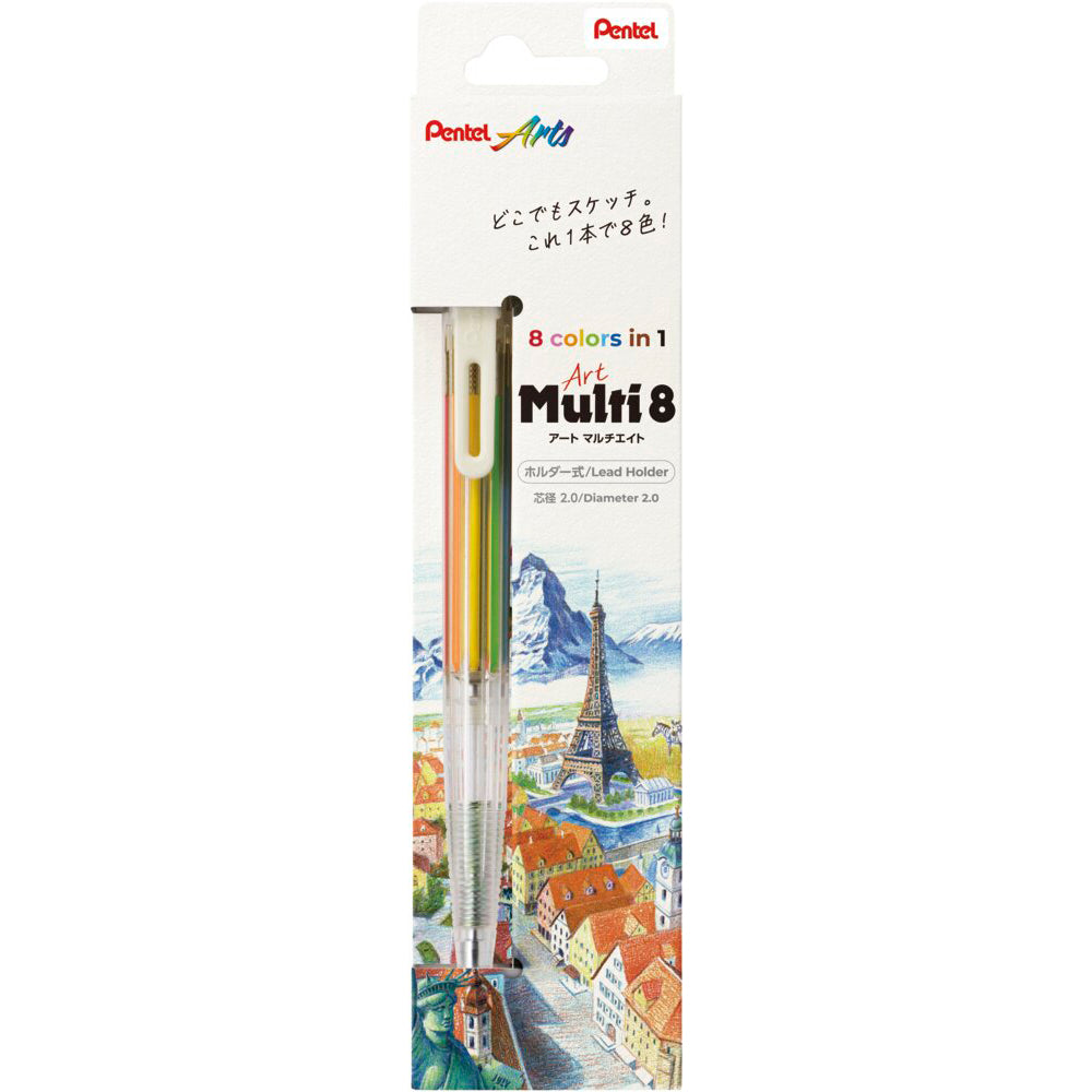 Pentel Art Multi 8 | 8 Colours in 1 Drawing Pencil