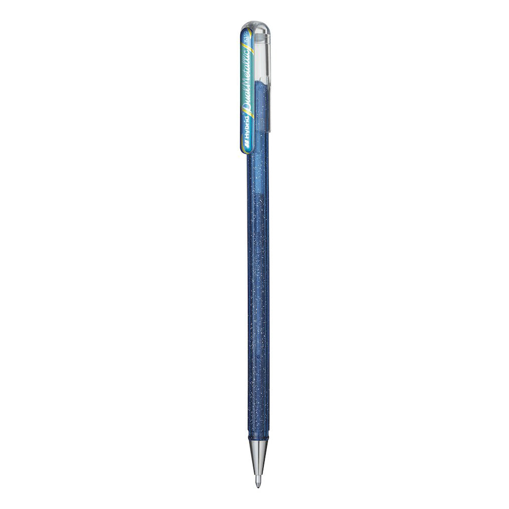 Pentel Hybrid DualMetallic Gel Pen | Blue/Metallic Green