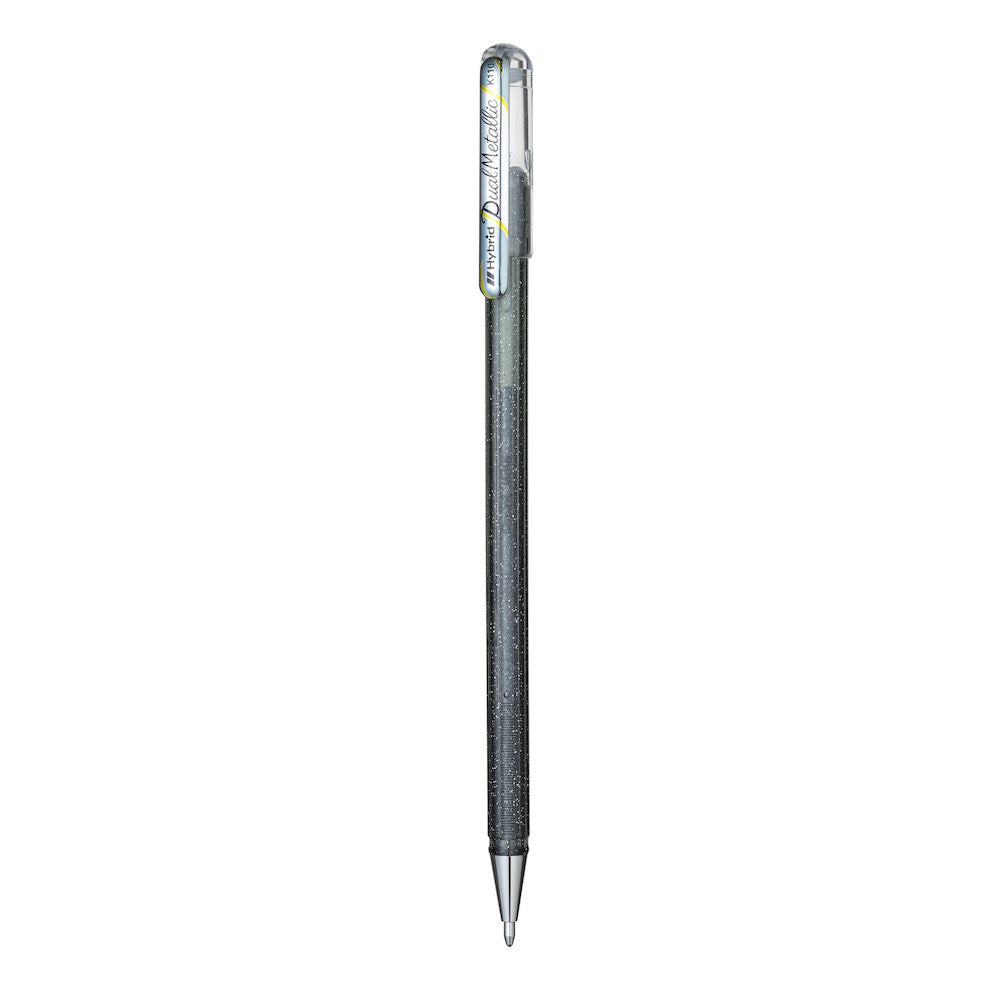 Pentel Hybrid DualMetallic Gel Pen | Silver