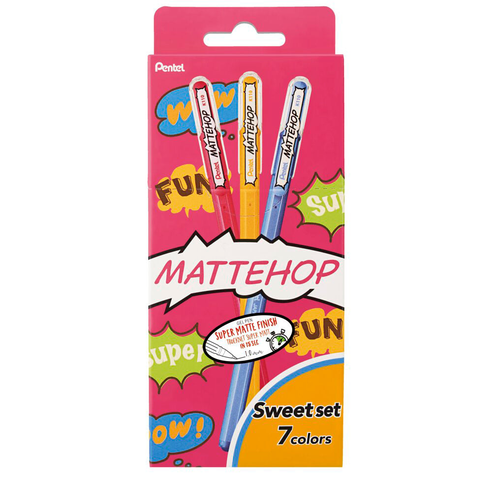 Pentel Mattehop 7-Piece Cheerful Set | 1.0mm