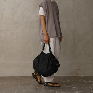 Pleated Packable Bag | Black | 27L