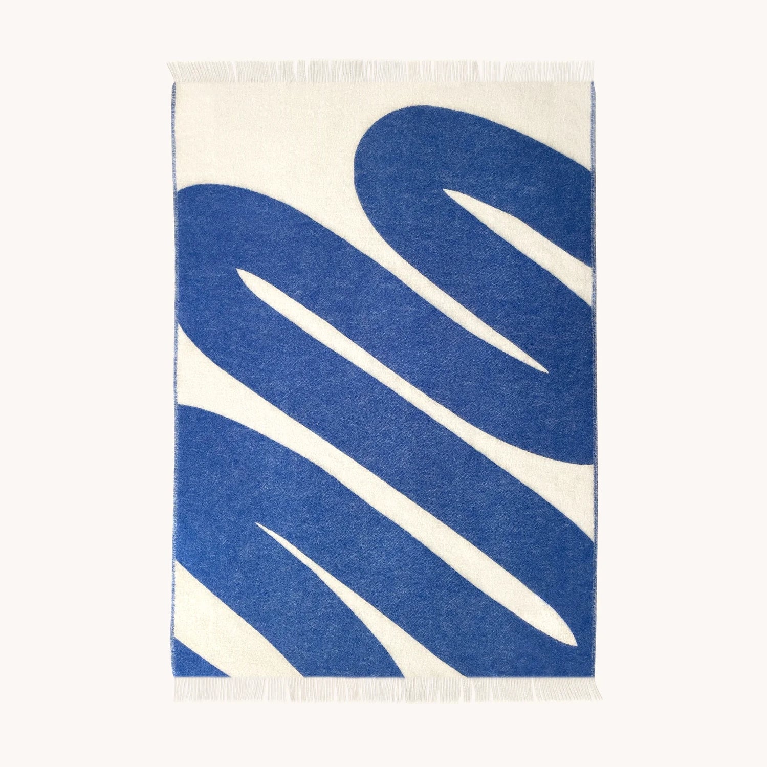 Swirl Blanket Cobalt Blue White