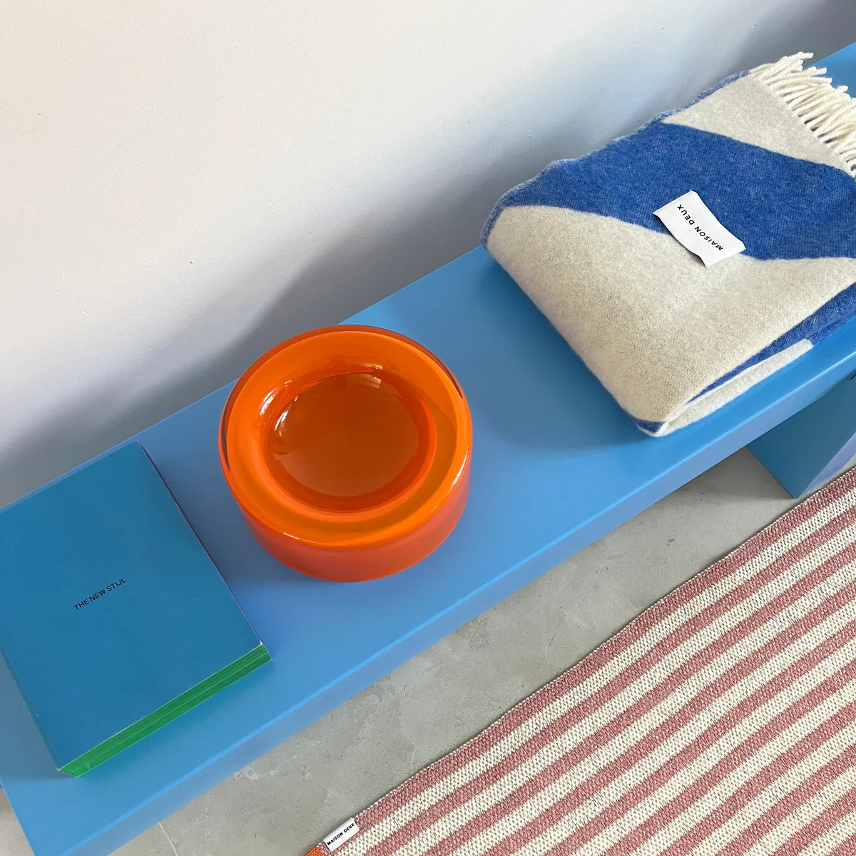 Swirl Blanket Cobalt Blue White