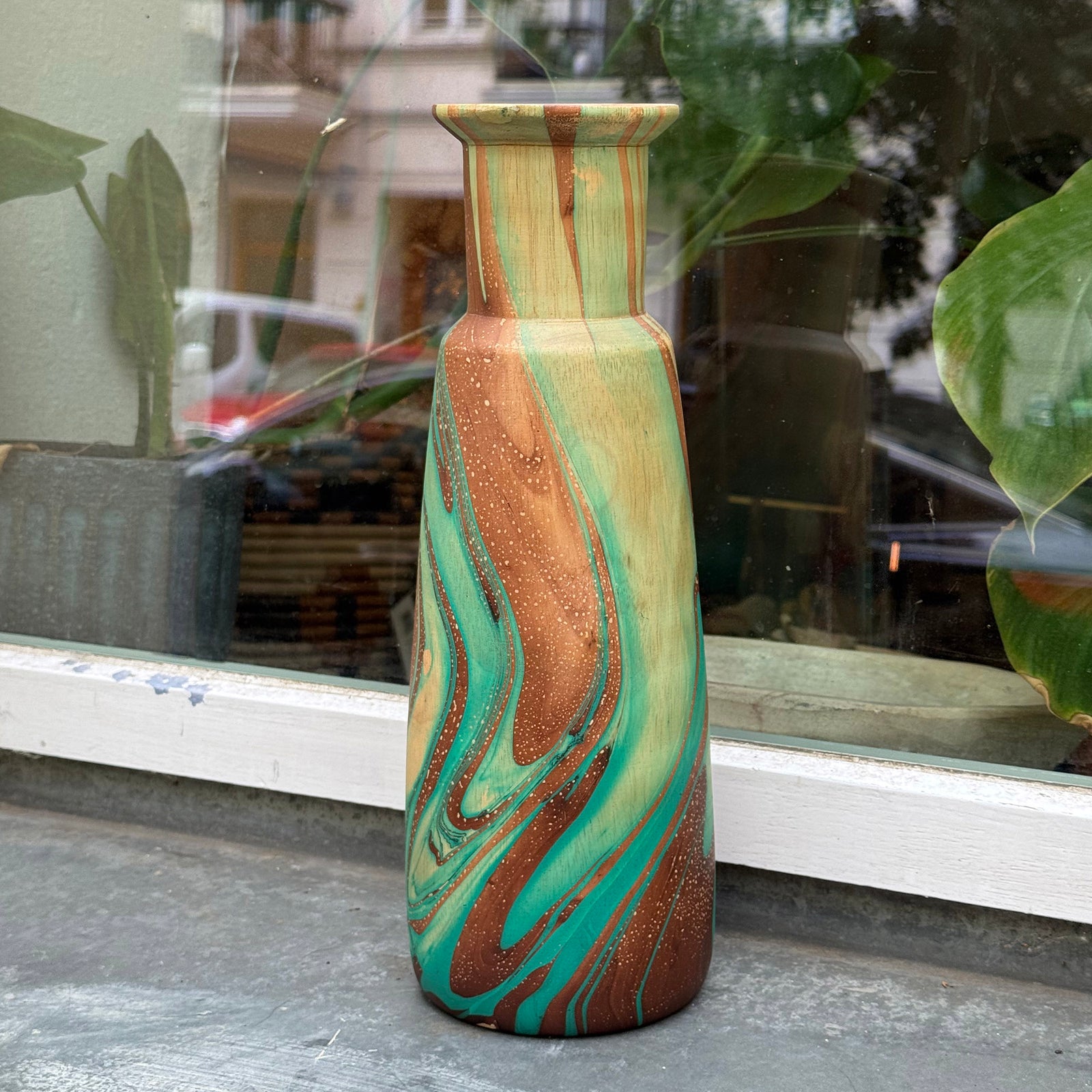 Tall Mango Wood Vase