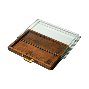 VITRINE EN VERRE AVEC TIROIR VINTAGE