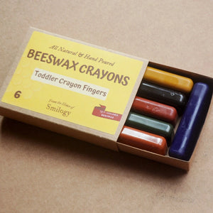 Crayons à doigts en cire d'abeille naturelle pour tout-petits