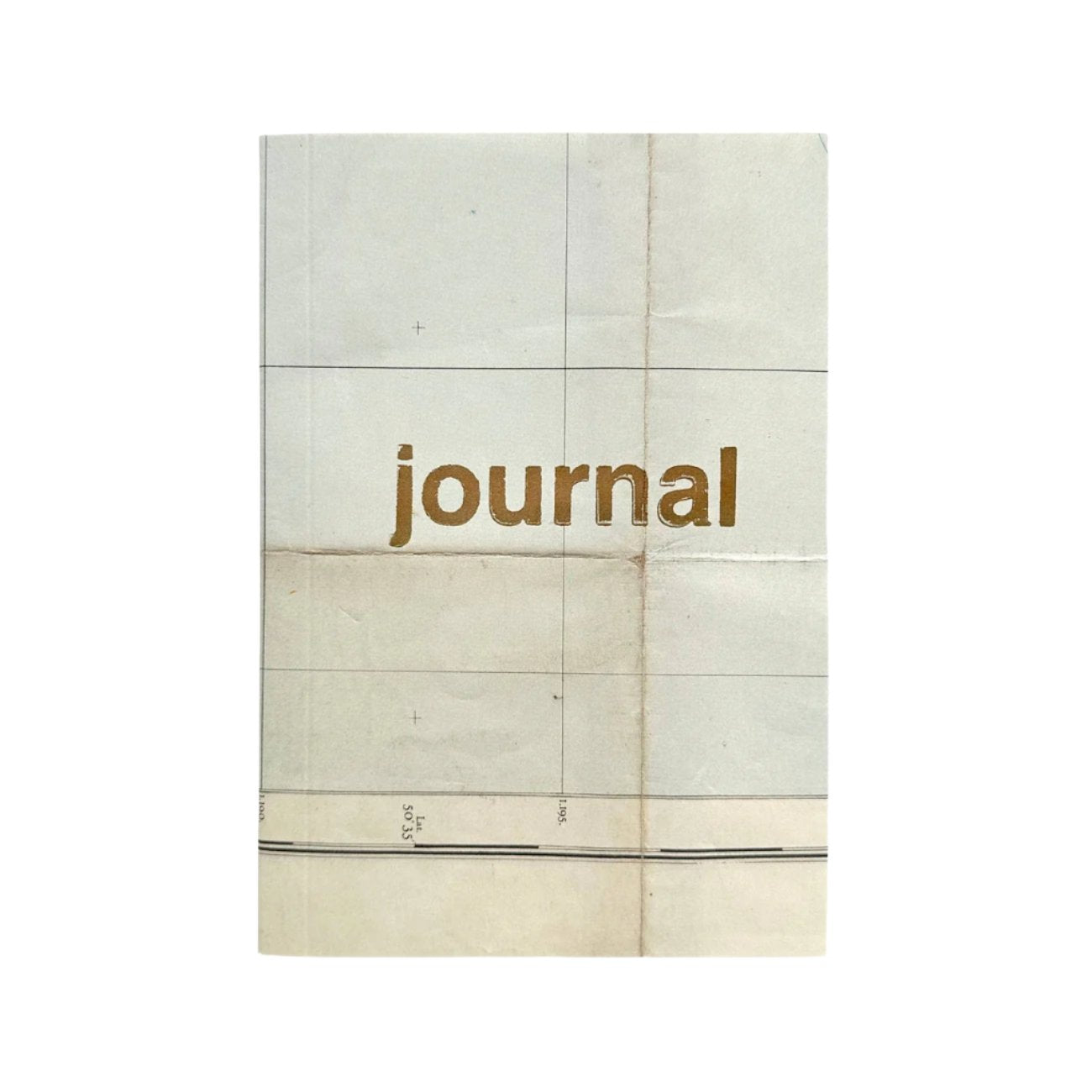 Carnet de notes vintage en lin doré