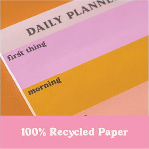 good tuesday daily planner made of recycled paper