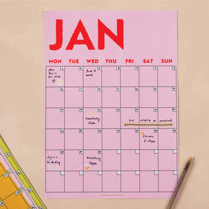 writing on wall planner at material26