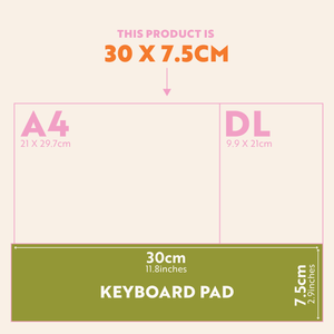 size comparison keyboard planner pad