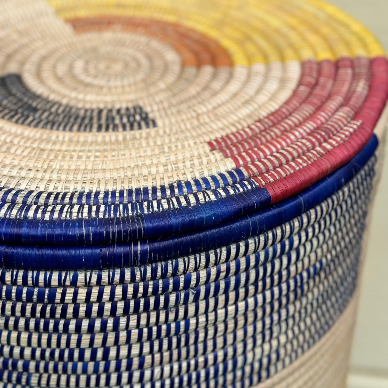 closeup view of handmade basket