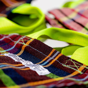 closeup look of the fabric on puebco bag