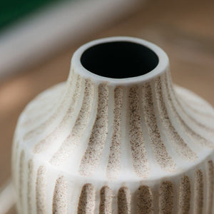 Vase Urne Blanc Sable