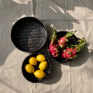 Black Bamboo Basket