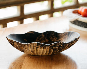 Black Wave Mango Wood Shell Fruit Tray