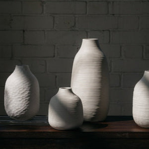 Vase blanc avec texture Score XL