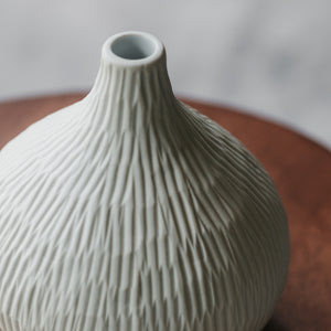 Vase en gourde texturé blanc