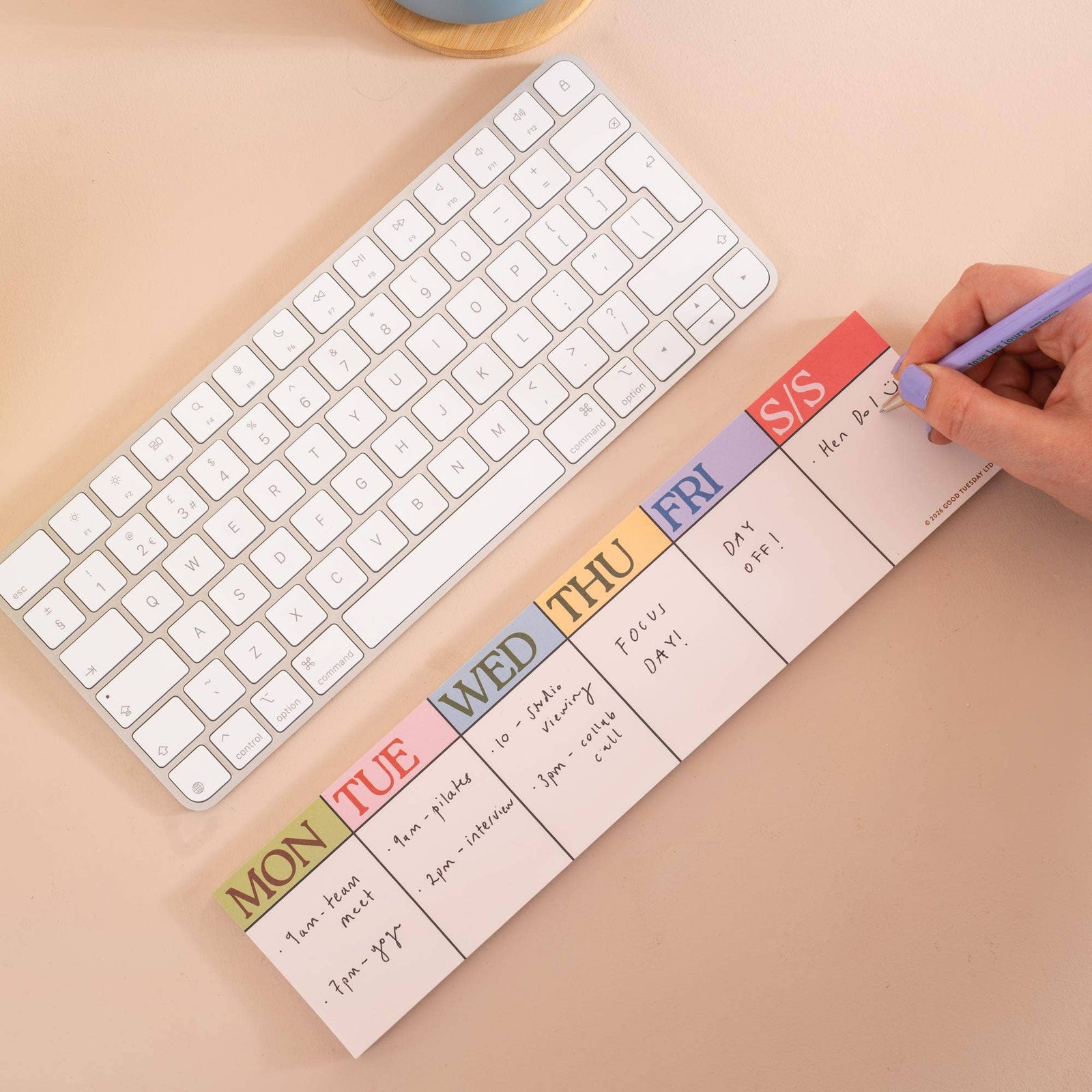 Keyboard Weekly Planner Pad | Scandi
