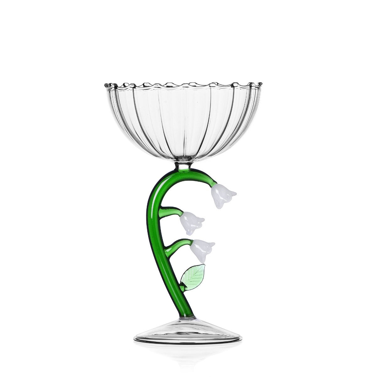 Optische Champagnerschale Weiße Blume 🥂