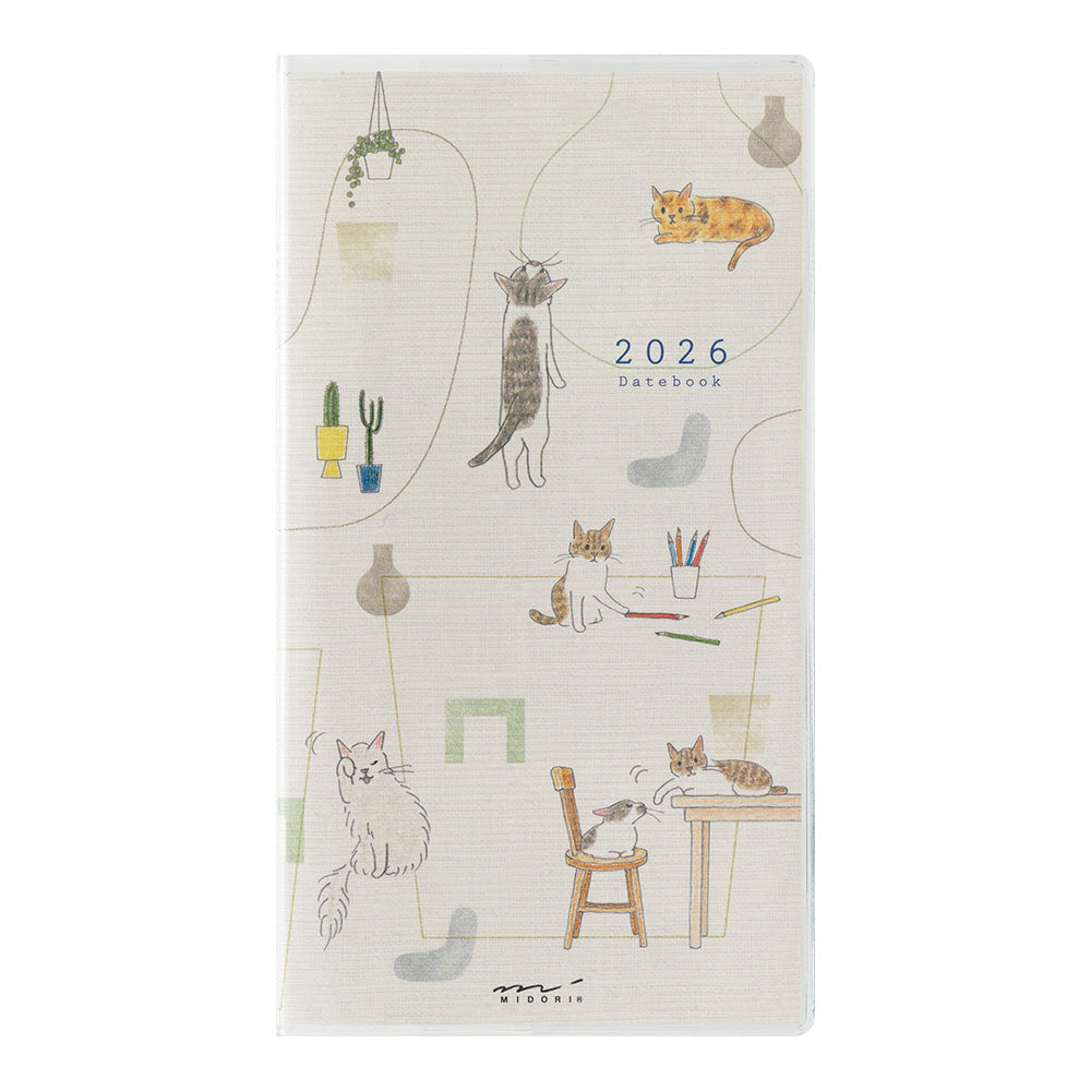 2026 Midori Pocket Diary | Slim Cat 