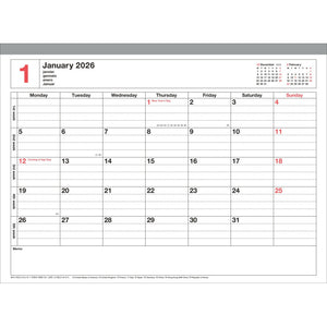2026 Notebook Calendar S | Black