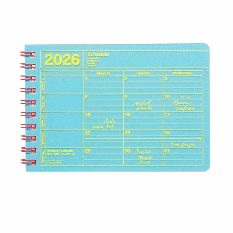 2026 Notebook Calendar XS | Blue