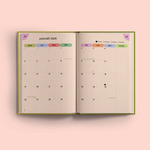 2026 Weekly Planner | A5 | Pistachio Stripe