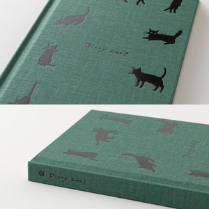 2027 Book Style Diary B6 Cat Green